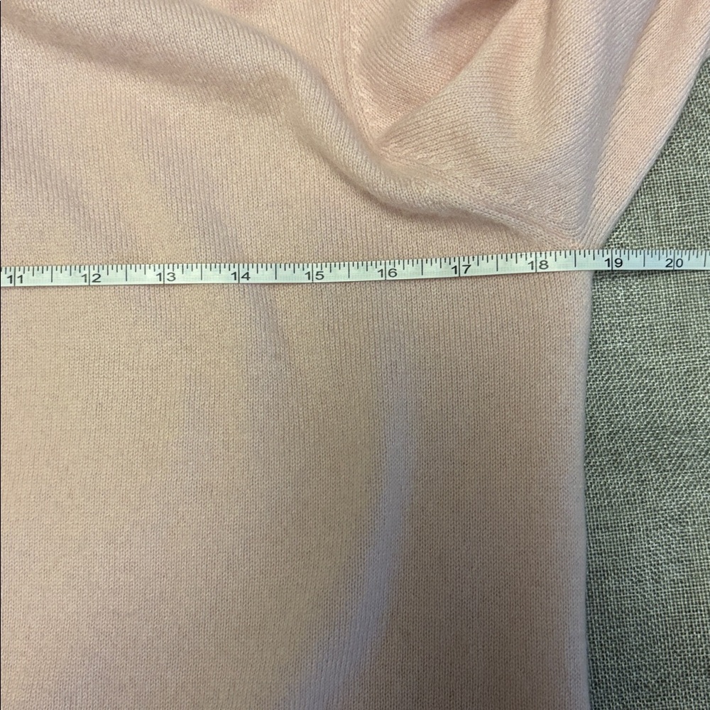 LEMONWOOD 100% Cashmere Rolled Collar Cardigan, Powder Pink. - Picture 9 of 10